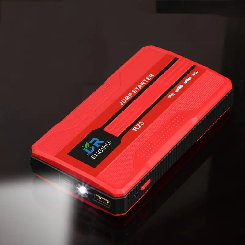 Portable Car Jump Starter with LED Flashlight – 12V Emergency Power Bank for Gasoline & Diesel Vehicles